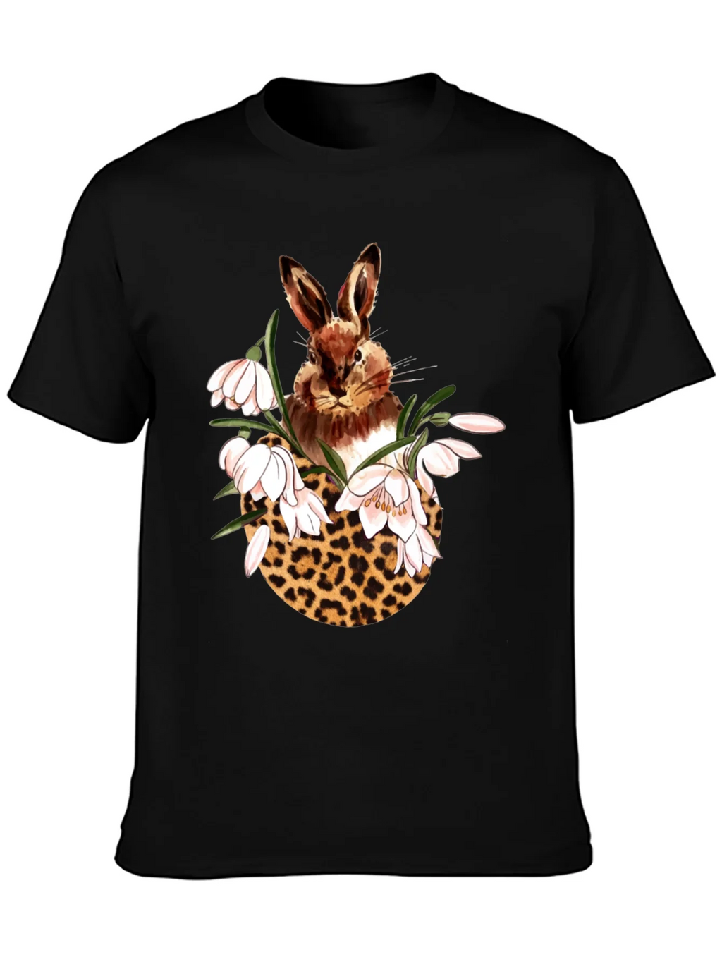 Rabbit Leopard Floral T-Shirt product image 3