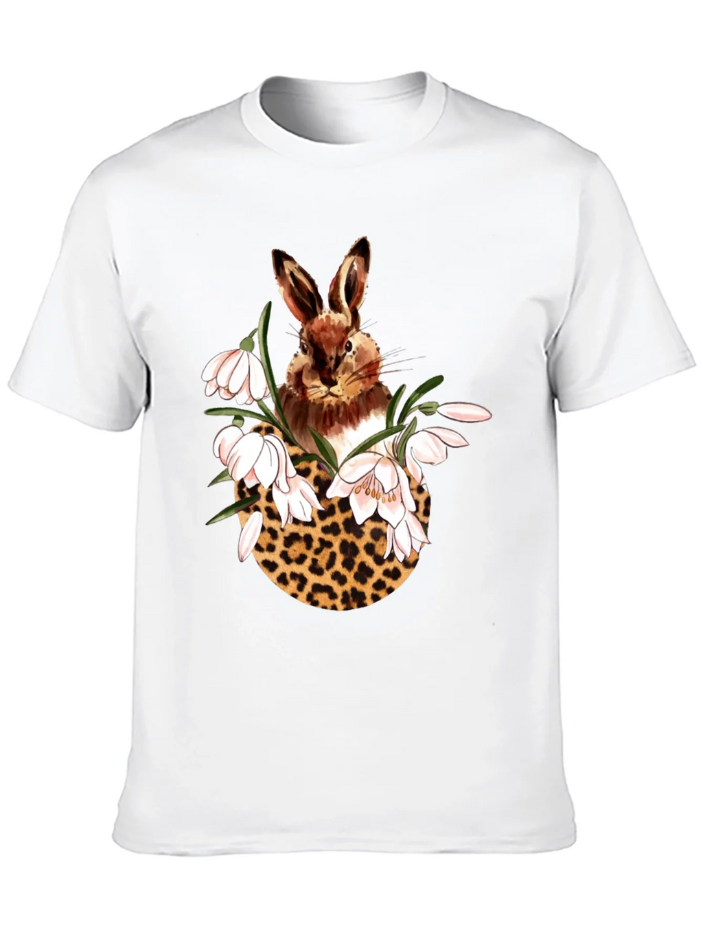 Rabbit Leopard Floral T-Shirt product image 6