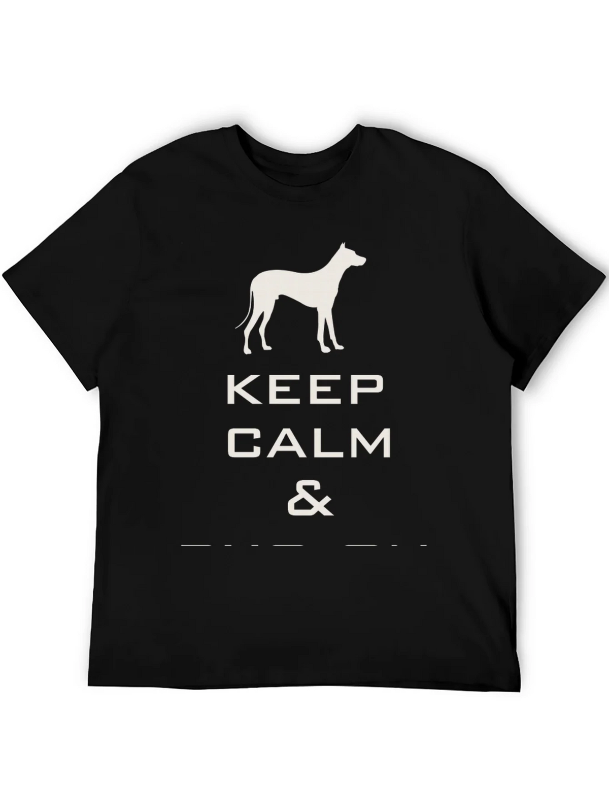 Keep Calm Dog T-Shirt - Black Graphic Tee product image 5