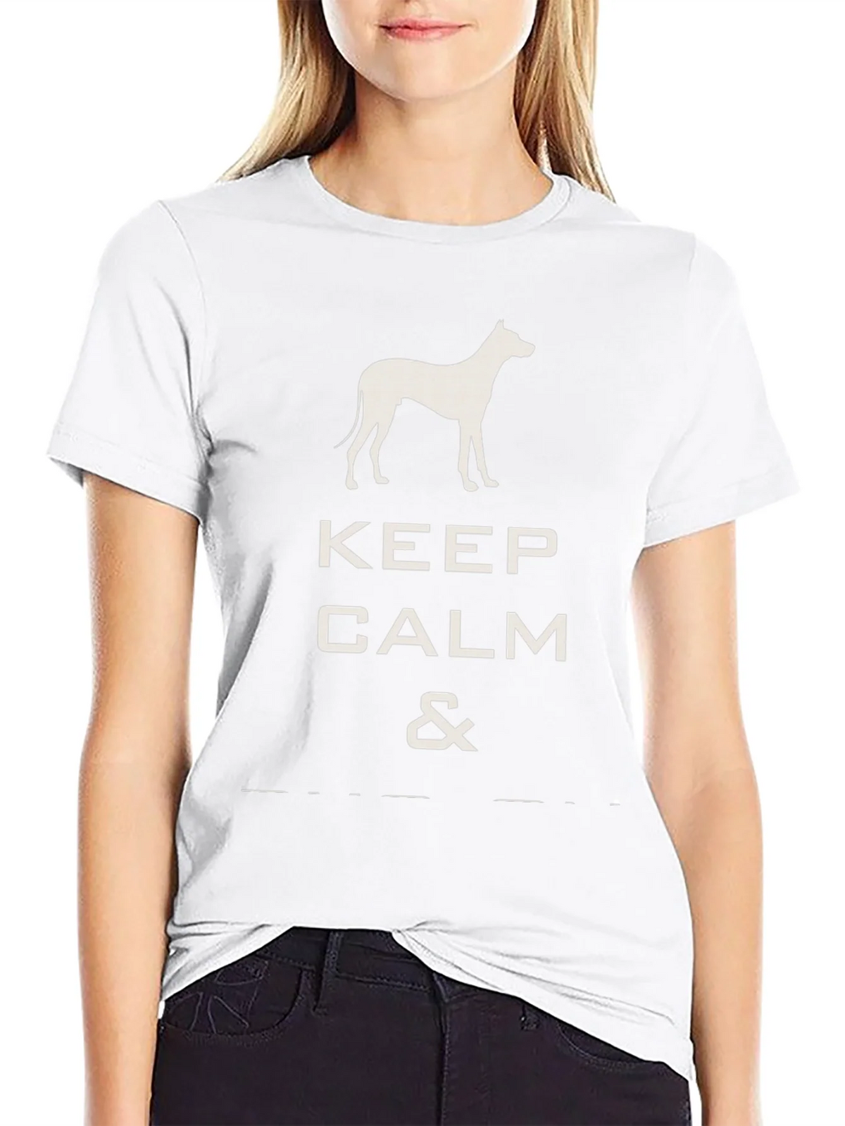 Keep Calm Dog T-Shirt - Black Graphic Tee product image 8