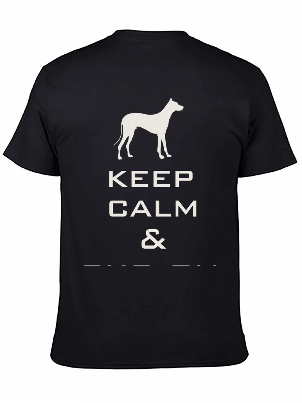Keep Calm Dog T-Shirt - Black Graphic Tee product image 4