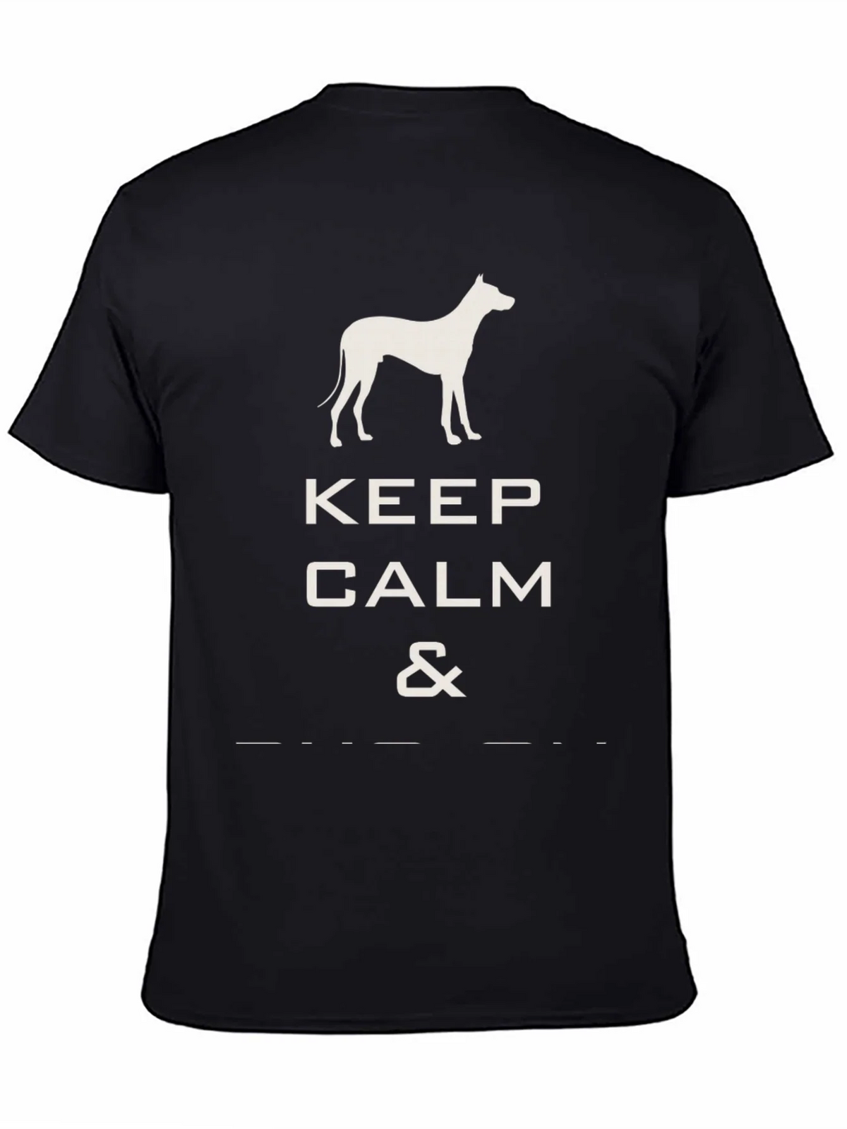 Keep Calm Dog T-Shirt - Black Graphic Tee product image 4