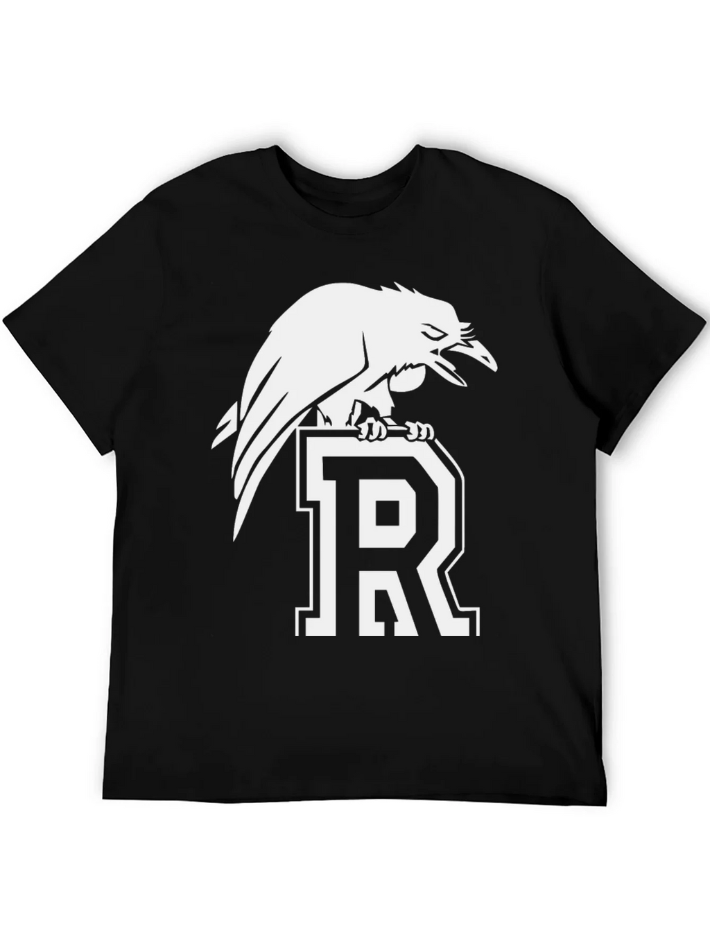 Raven Perched on Letter R Graphic Tee - Black product image 5