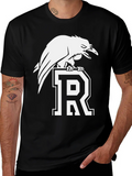Raven Perched on Letter R Graphic Tee - Black product image 1