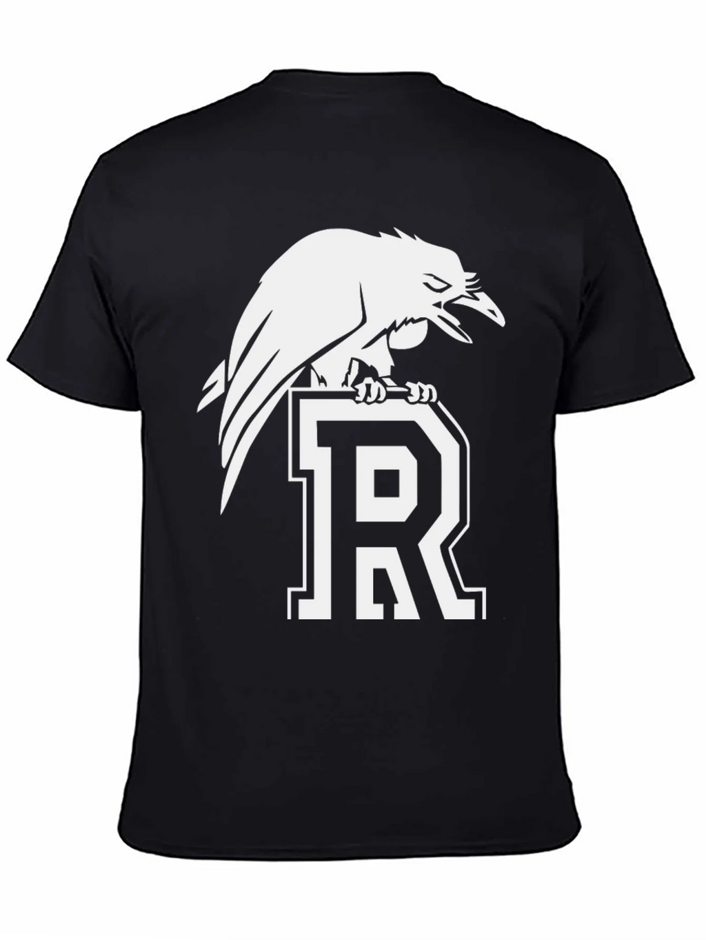 Raven Perched on Letter R Graphic Tee - Black product image 4
