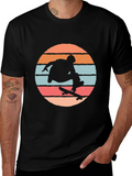 Skateboarder Silhouette Tee - Retro Sunset Design product image 1