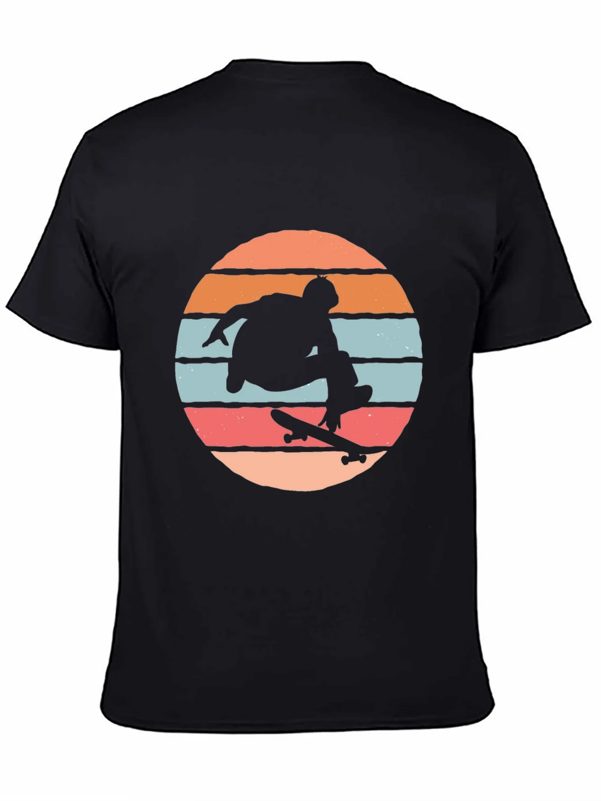Skateboarder Silhouette Tee - Retro Sunset Design product image 4
