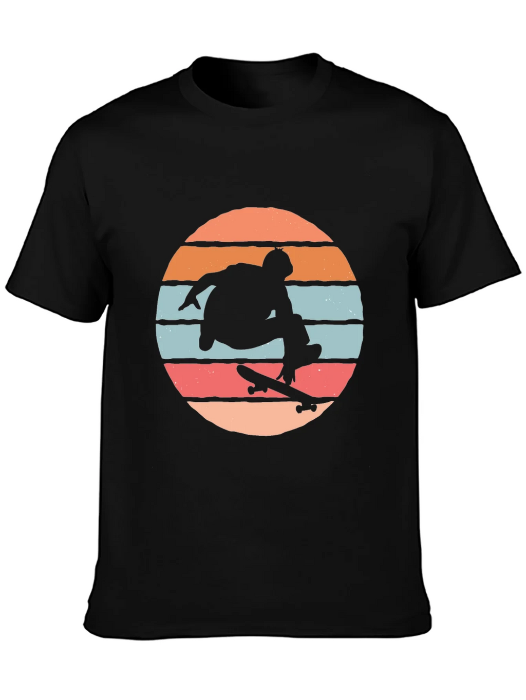 Skateboarder Silhouette Tee - Retro Sunset Design product image 3