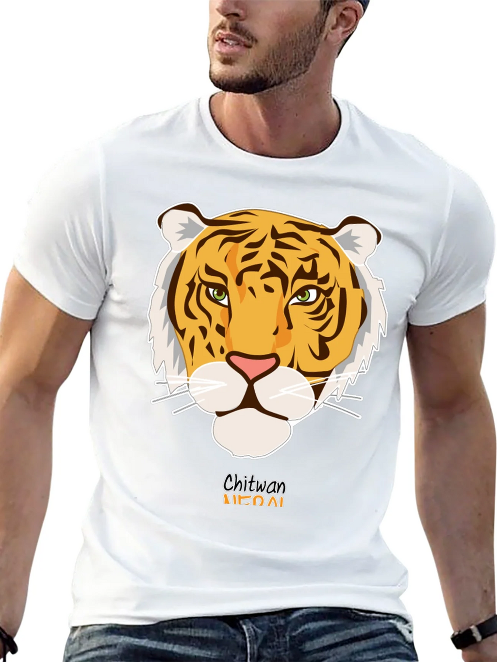 Chitwan Nepal Tiger Graphic Tee - Black product image 10