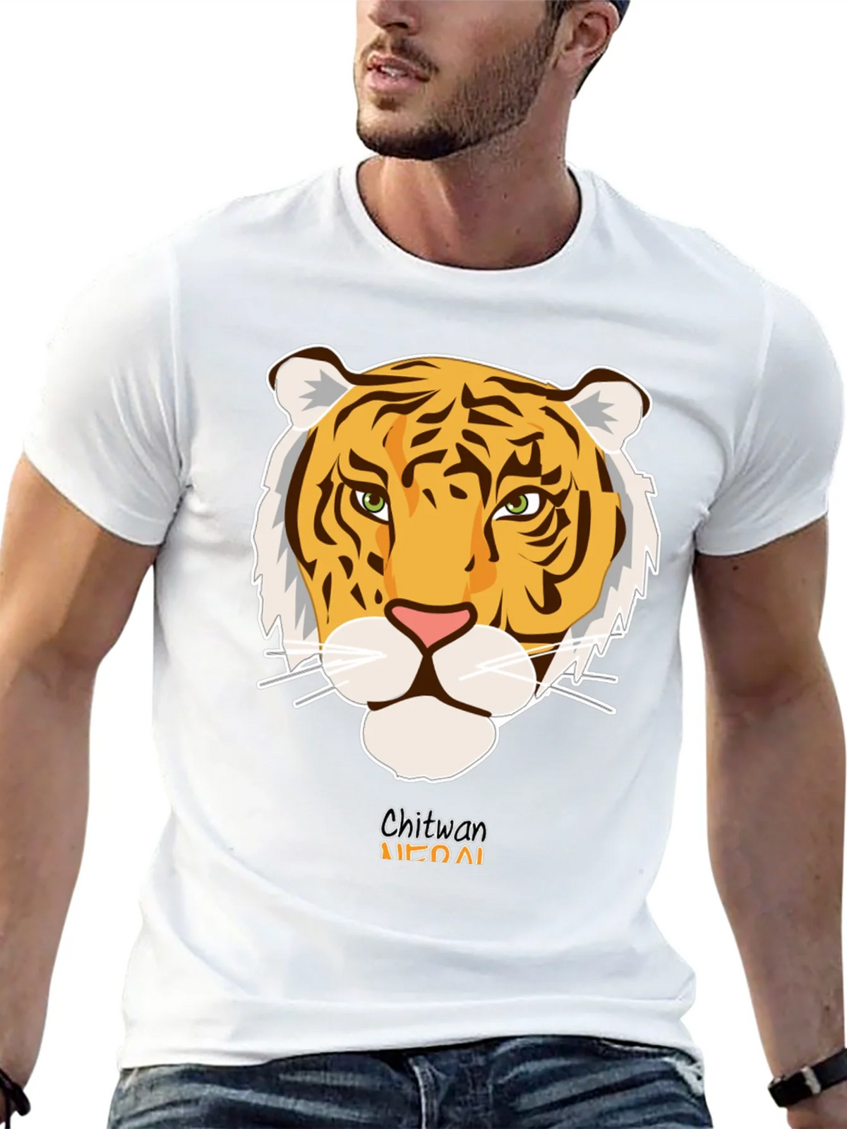 Chitwan Nepal Tiger Graphic Tee - Black product image 10