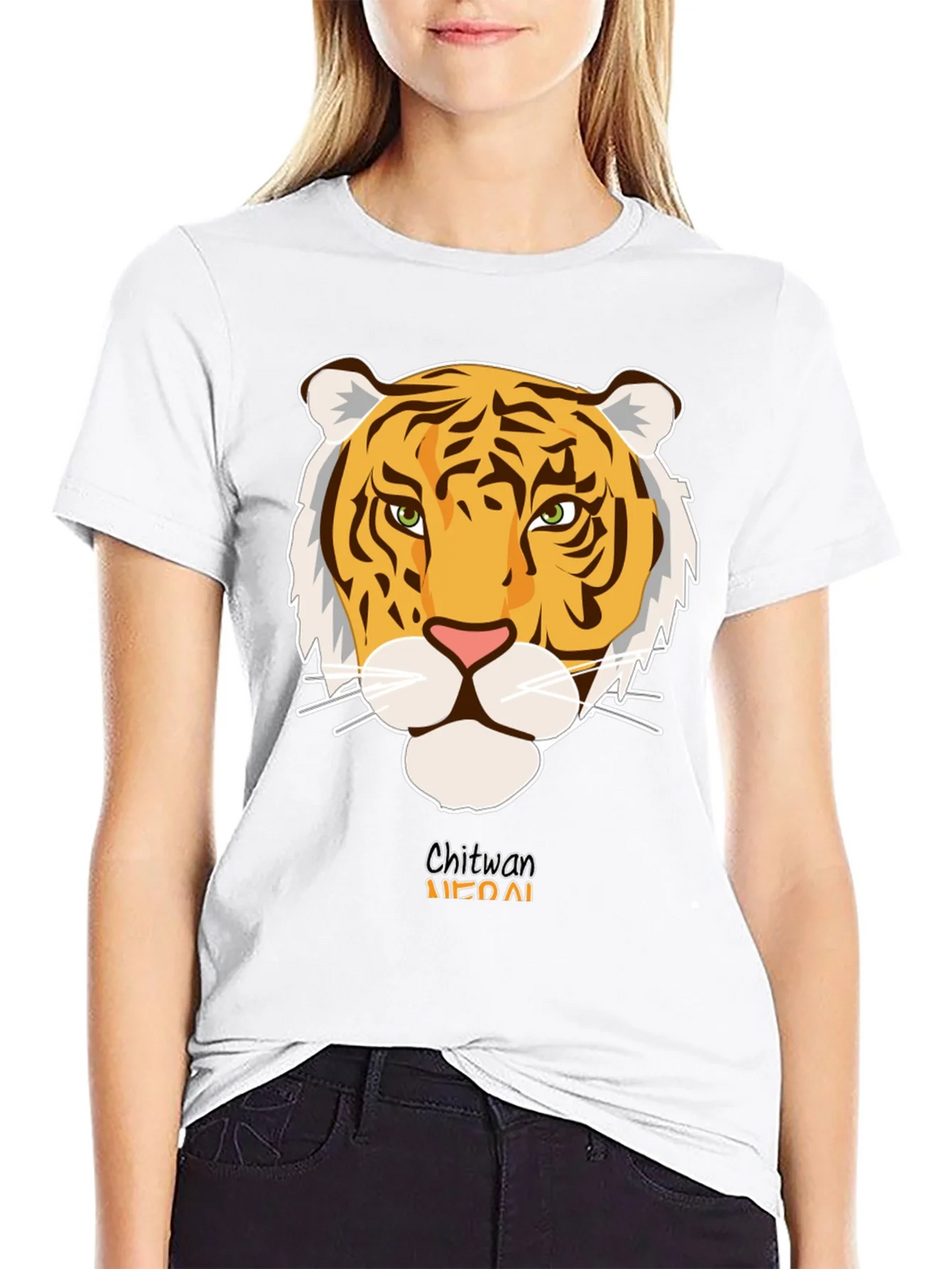 Chitwan Nepal Tiger Graphic Tee - Black product image 7
