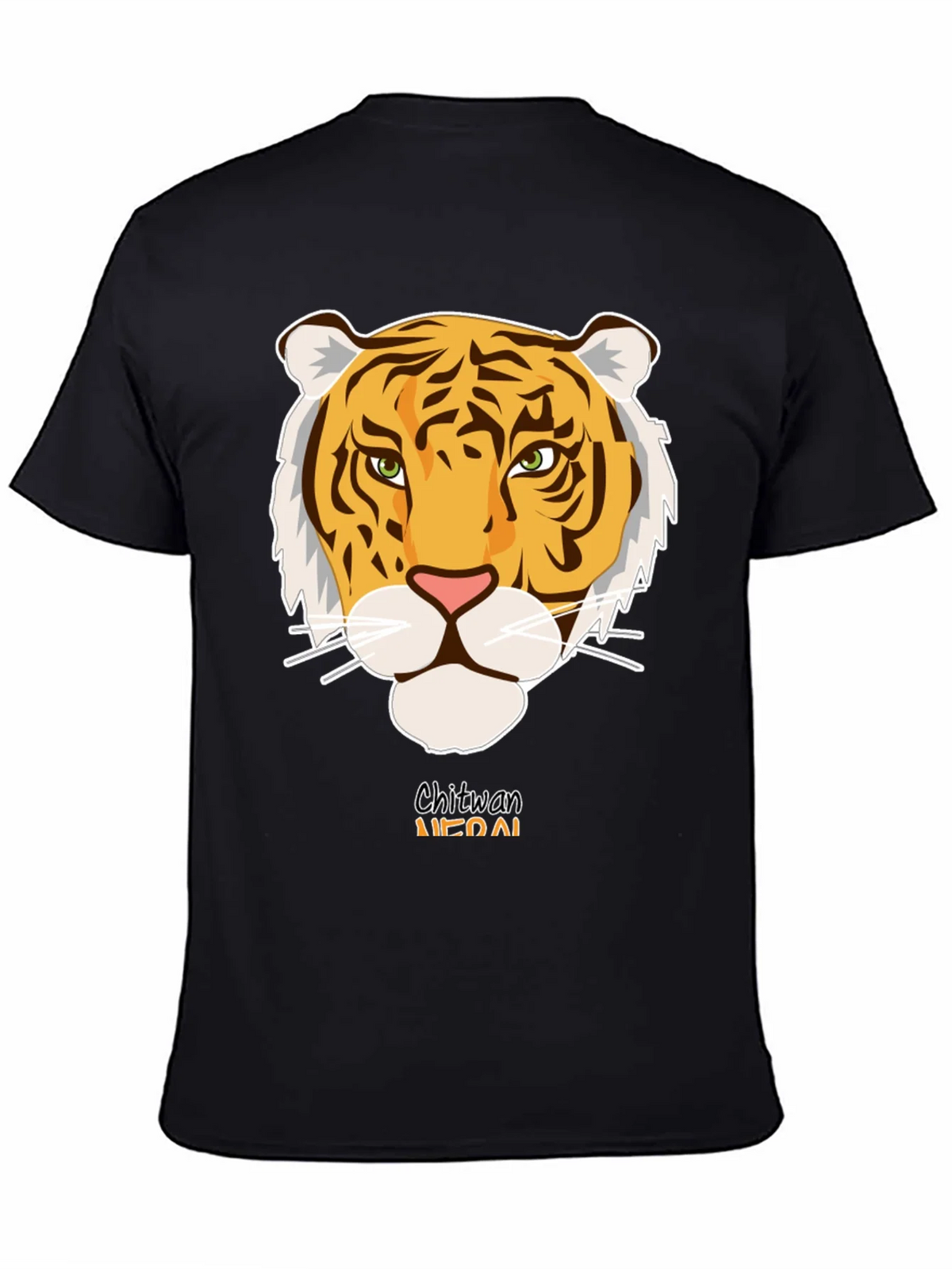 Chitwan Nepal Tiger Graphic Tee - Black product image 3
