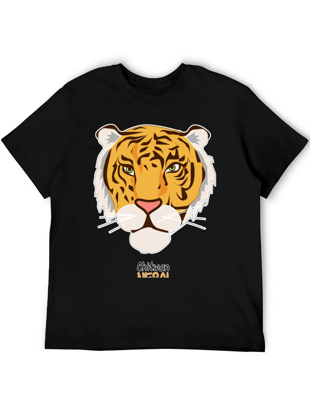 Chitwan Nepal Tiger Graphic Tee - Black product image 4