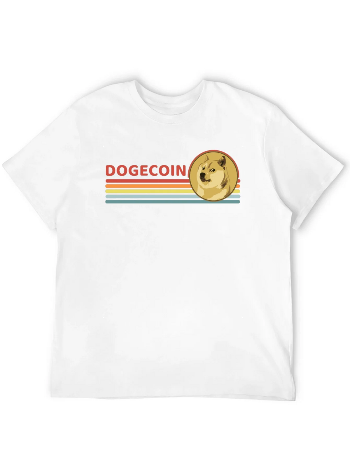 Dogecoin Retro Style Black T-Shirt product image 11