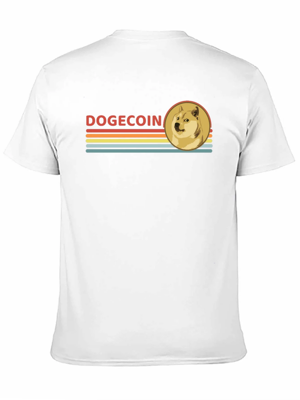 Dogecoin Retro Style Black T-Shirt product image 10