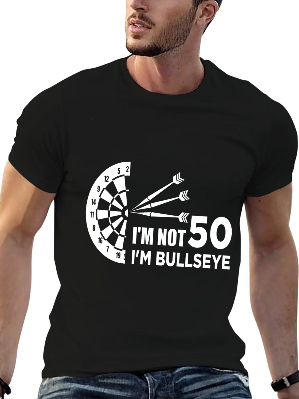 Funny Darts T-Shirt - Im Not 50 Im Bullseye product image 6