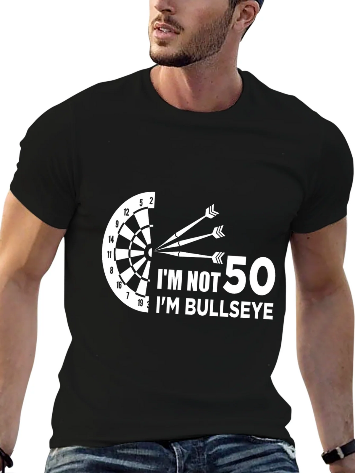 Funny Darts T-Shirt - Im Not 50 Im Bullseye product image 6