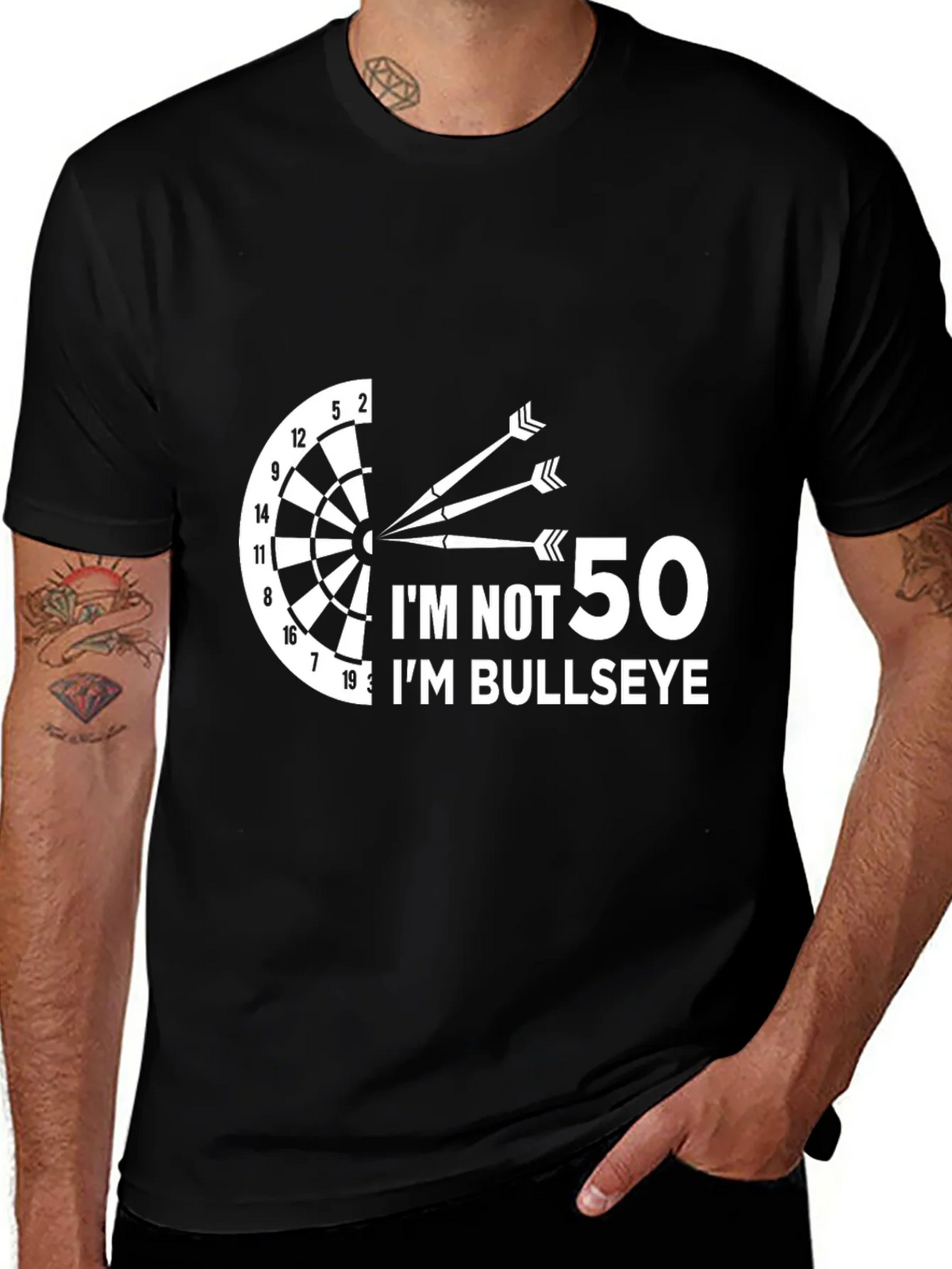 Funny Darts T-Shirt - Im Not 50 Im Bullseye product image 1