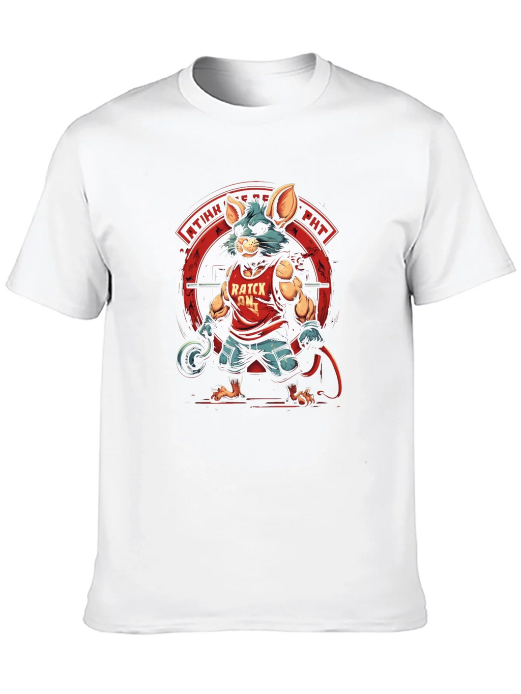 Ratck On! Black Graphic Tee - Fitness Mouse product image 7