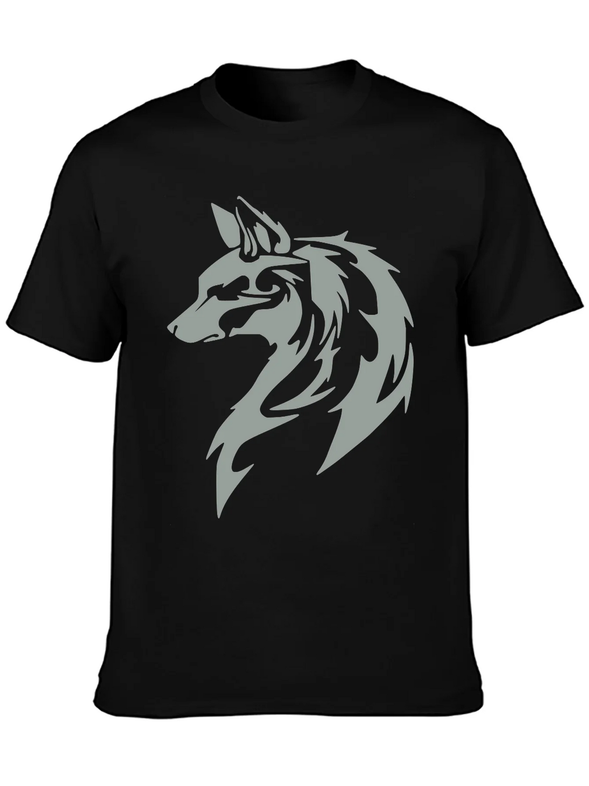 Wolf Head Graphic Black T-Shirt product image 2