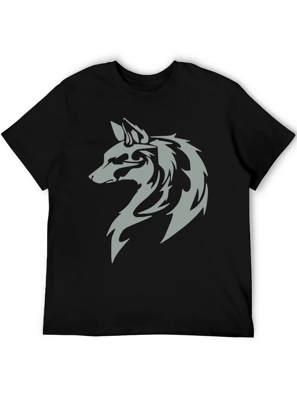 Wolf Head Graphic Black T-Shirt product image 4