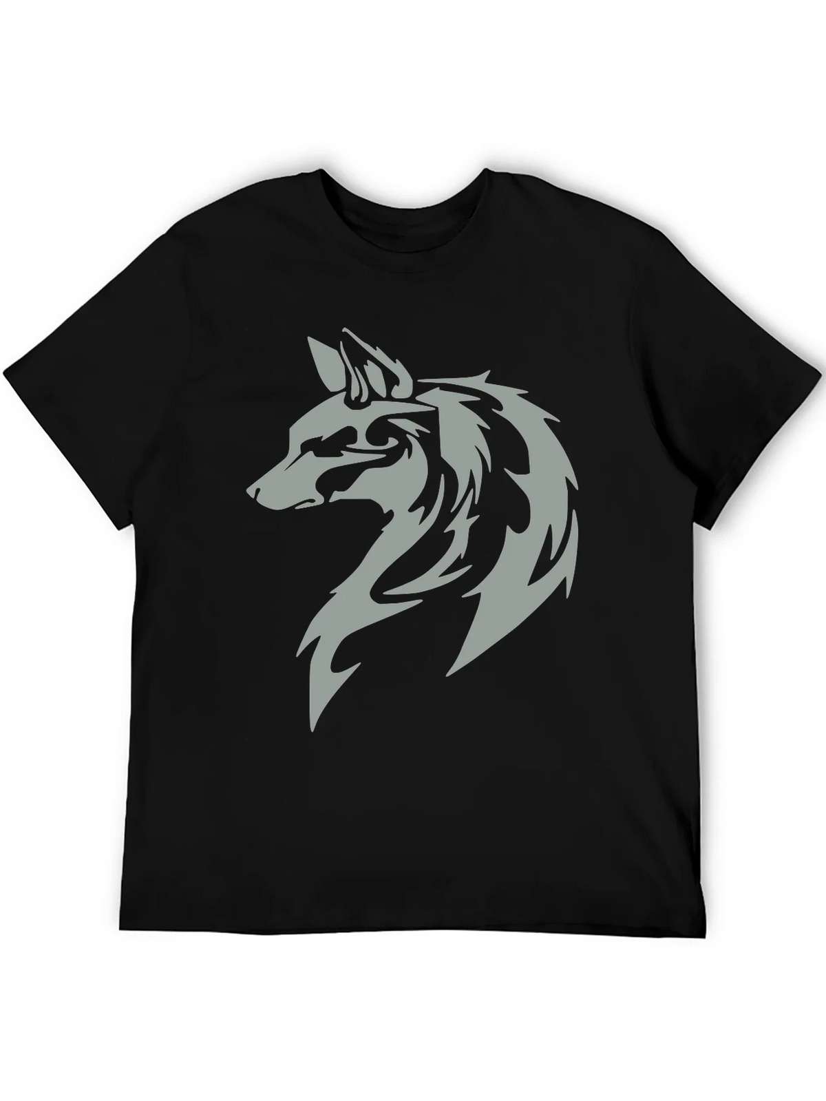 Wolf Head Graphic Black T-Shirt product image 4