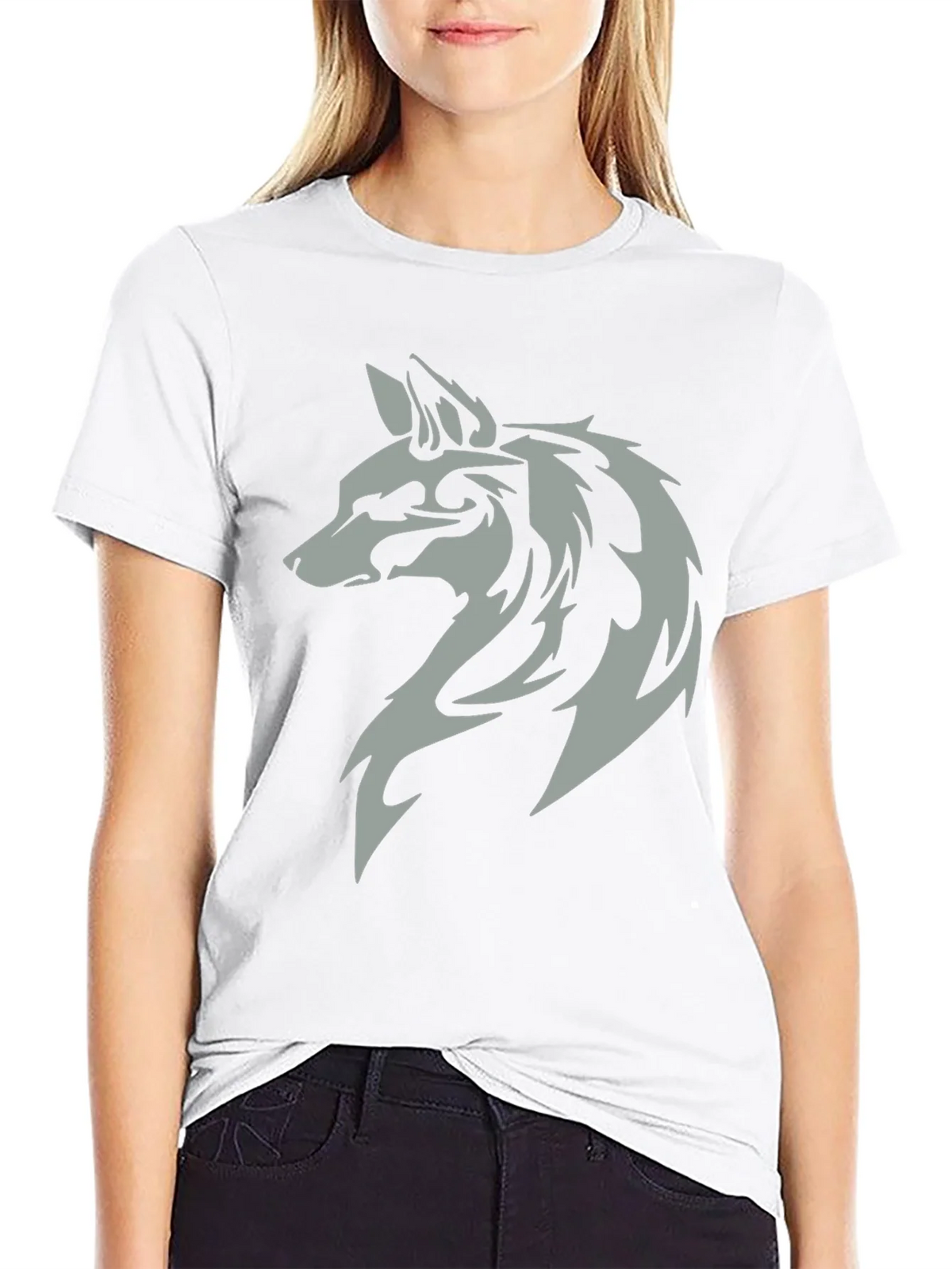 Wolf Head Graphic Black T-Shirt product image 7
