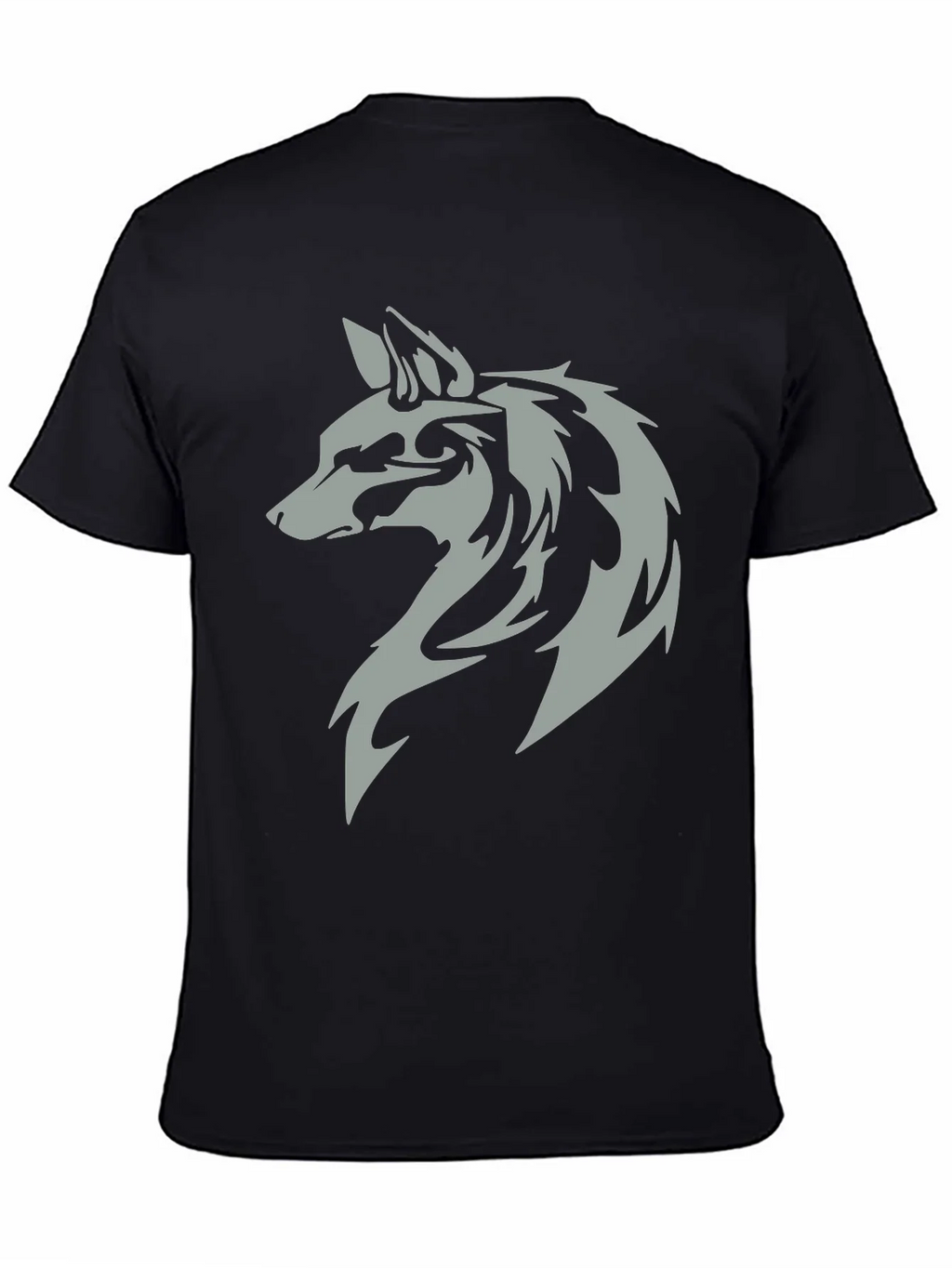 Wolf Head Graphic Black T-Shirt product image 3