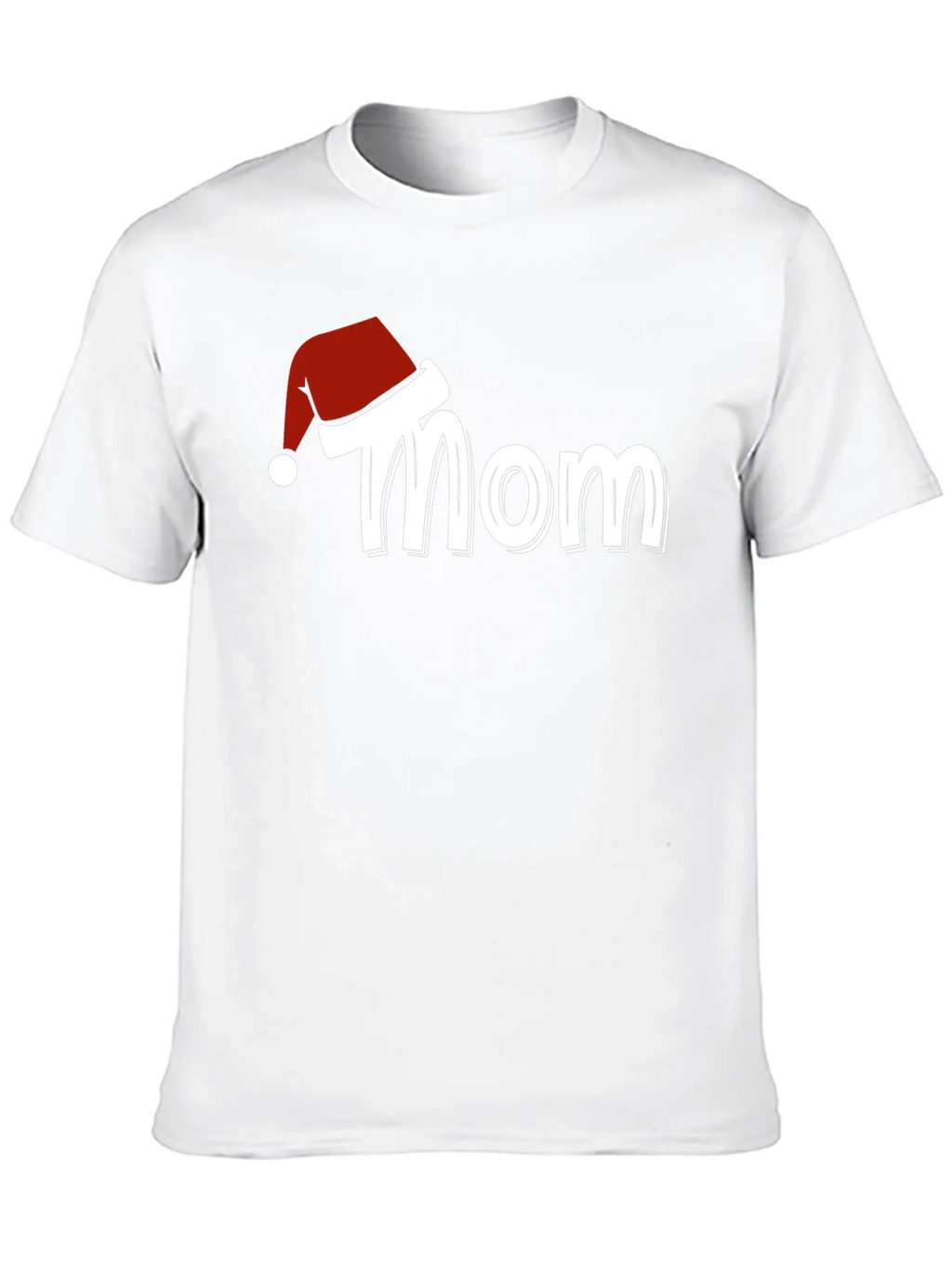 Mom Christmas Santa Hat T-Shirt Holiday Tee