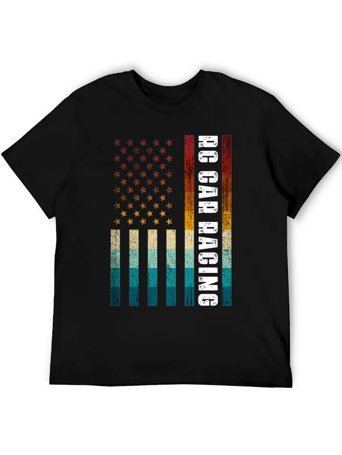 RC Car Racing American Flag T-Shirt product image 5