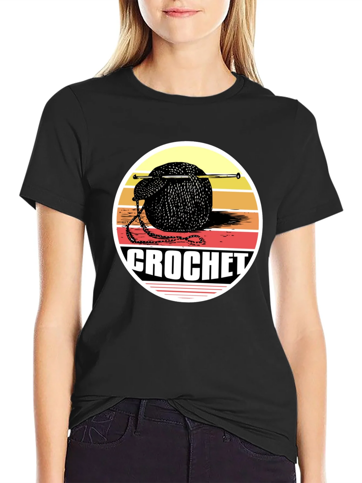 Crochet Yarn Ball Graphic Tee product image 2
