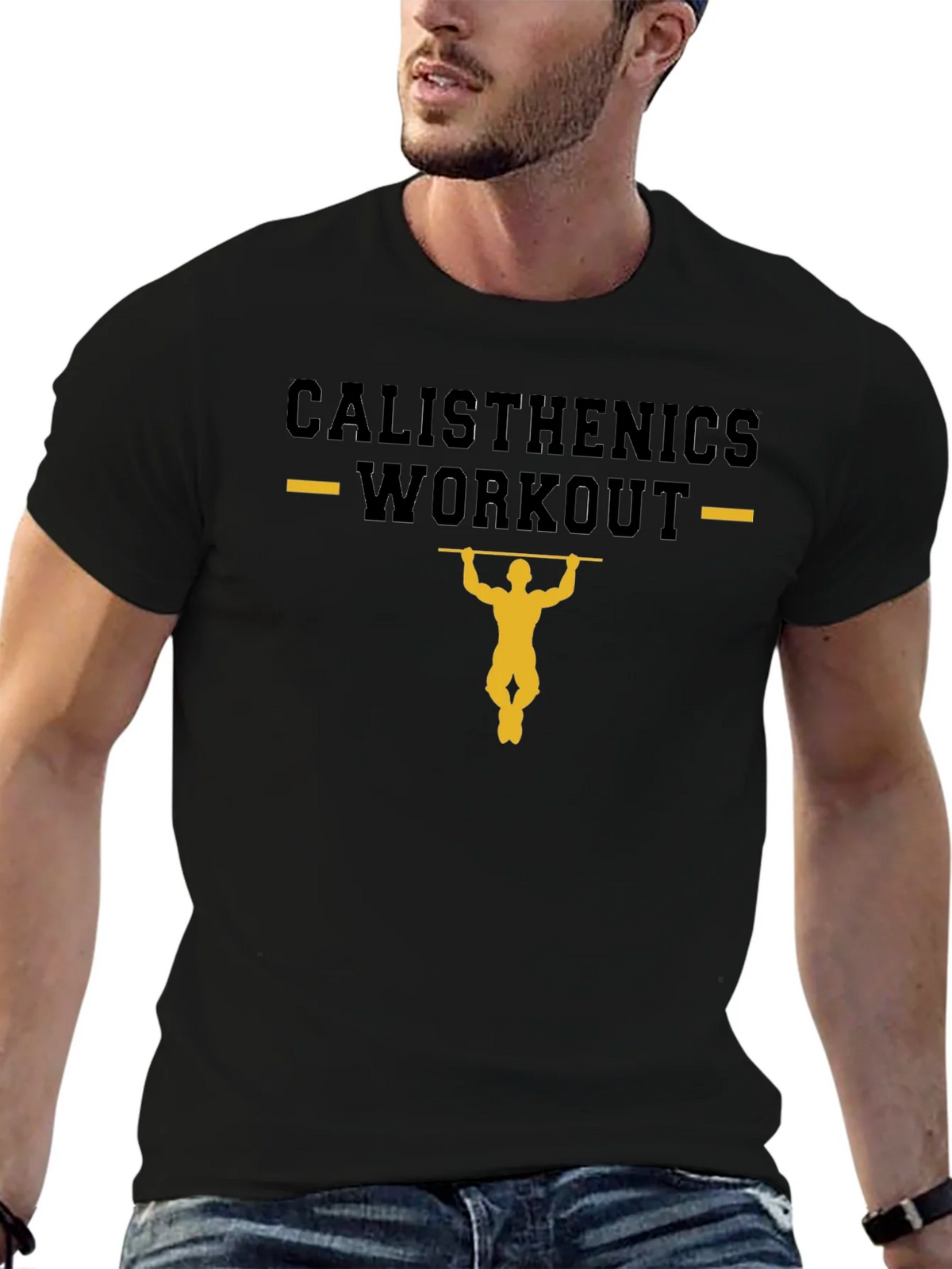 Calisthenics Workout Black T-Shirt product image 6