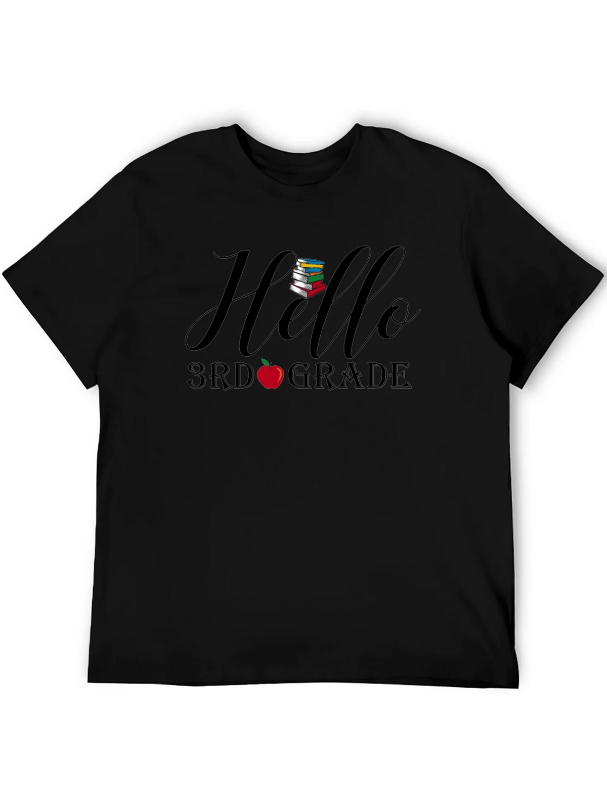 Hello 3rd Grade Black T-Shirt product image 5