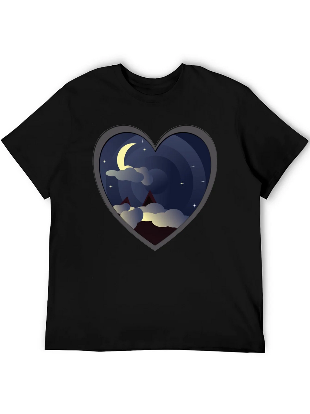Heart Moon T-Shirt - Graphic Tee for Night Sky Lovers product image 5