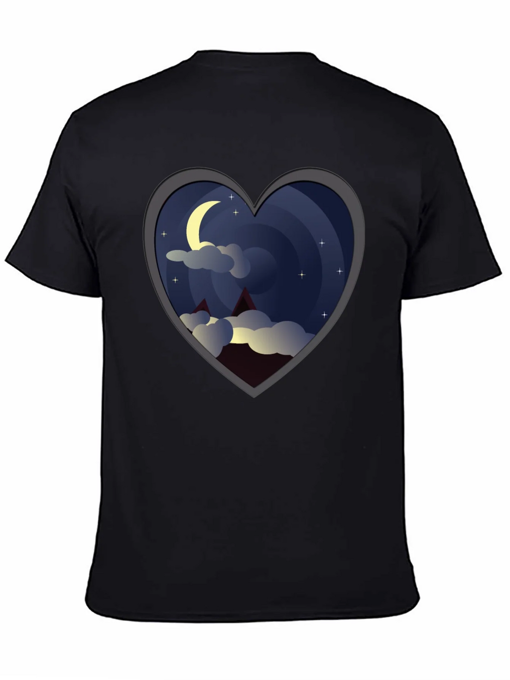 Heart Moon T-Shirt - Graphic Tee for Night Sky Lovers product image 4