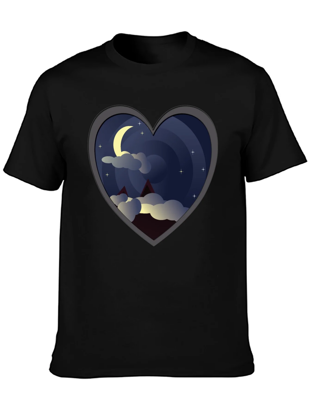 Heart Moon T-Shirt - Graphic Tee for Night Sky Lovers product image 3