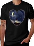 Heart Moon T-Shirt - Graphic Tee for Night Sky Lovers product image 1