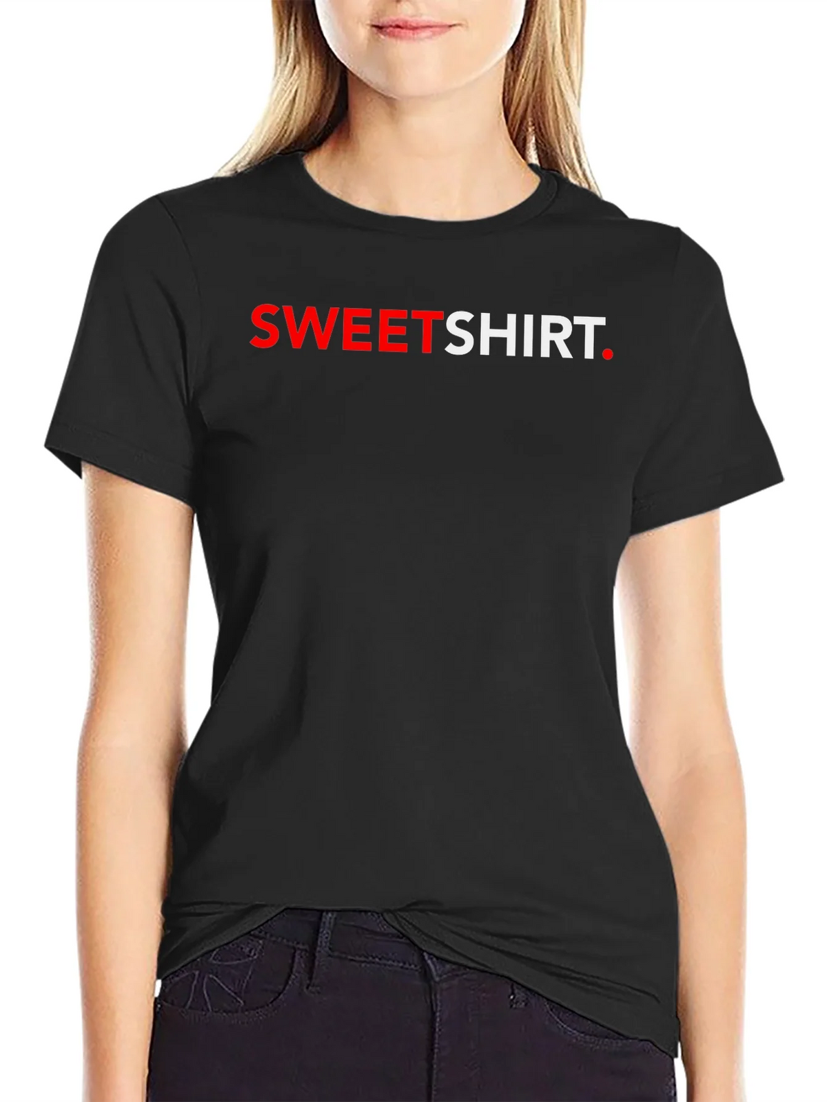 Sweetshirt Graphic Tee - Stylish Black T-Shirt product image 2