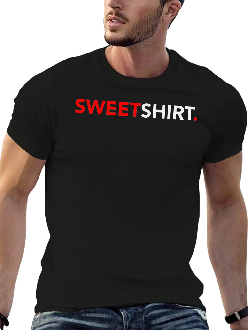 Sweetshirt Graphic Tee - Stylish Black T-Shirt product image 6
