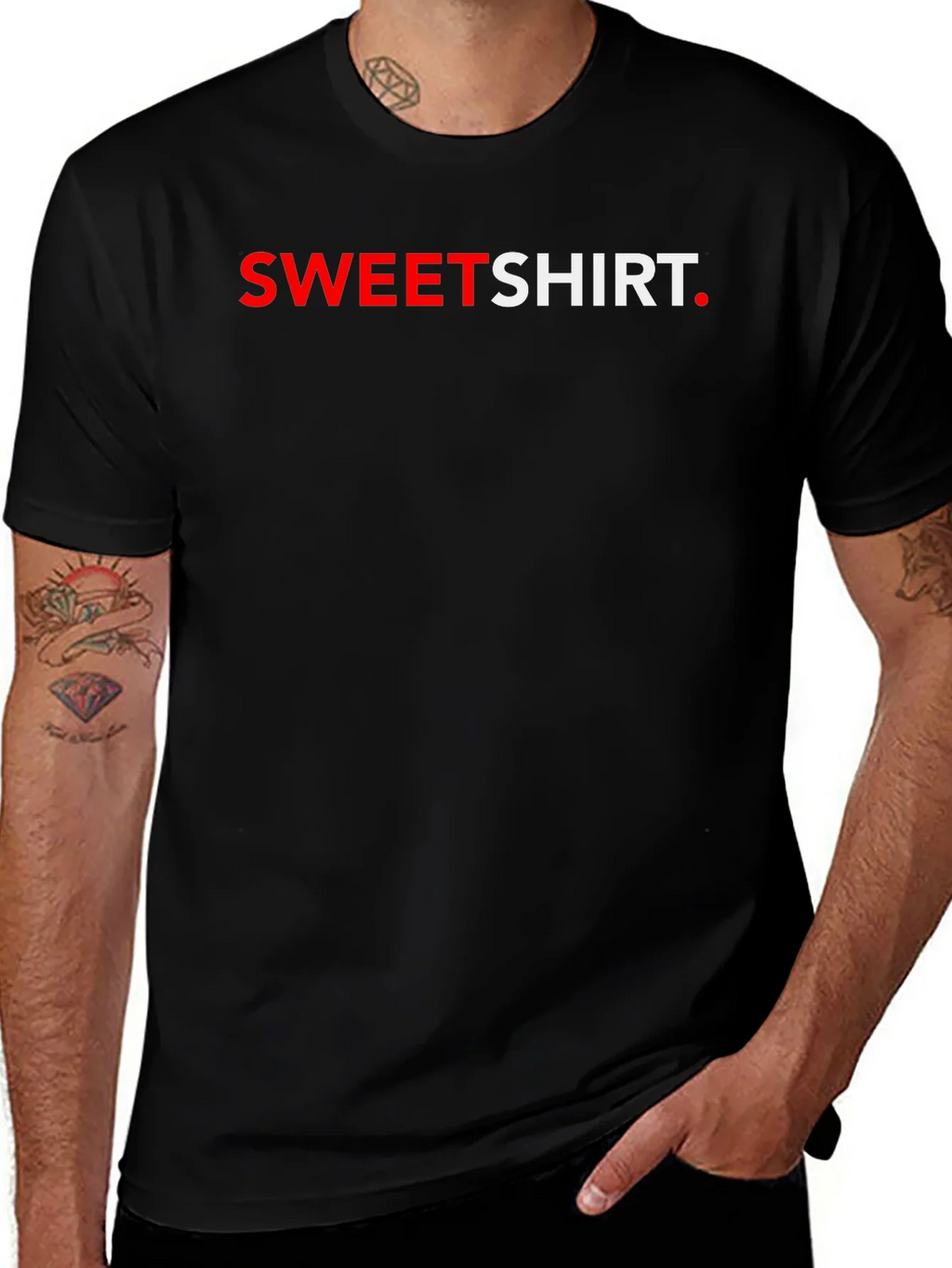 Sweetshirt Graphic Tee - Stylish Black T-Shirt product image 1