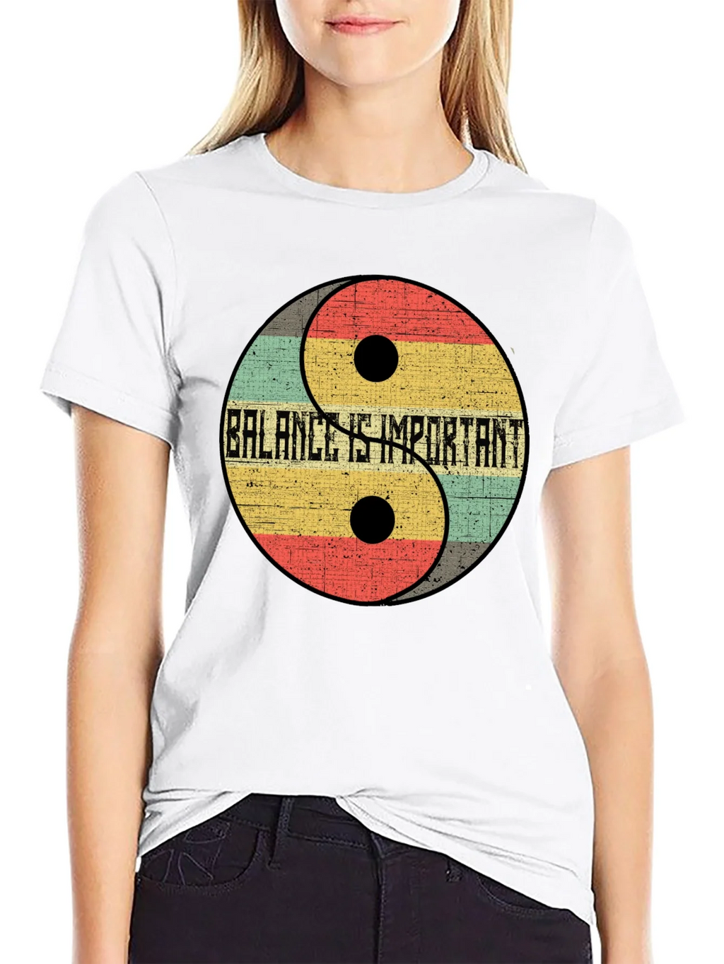 Balance is Important Yin Yang Graphic Tee product image 8