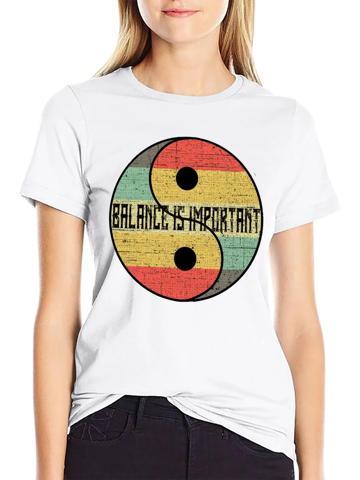 Balance is Important Yin Yang Graphic Tee product image 8