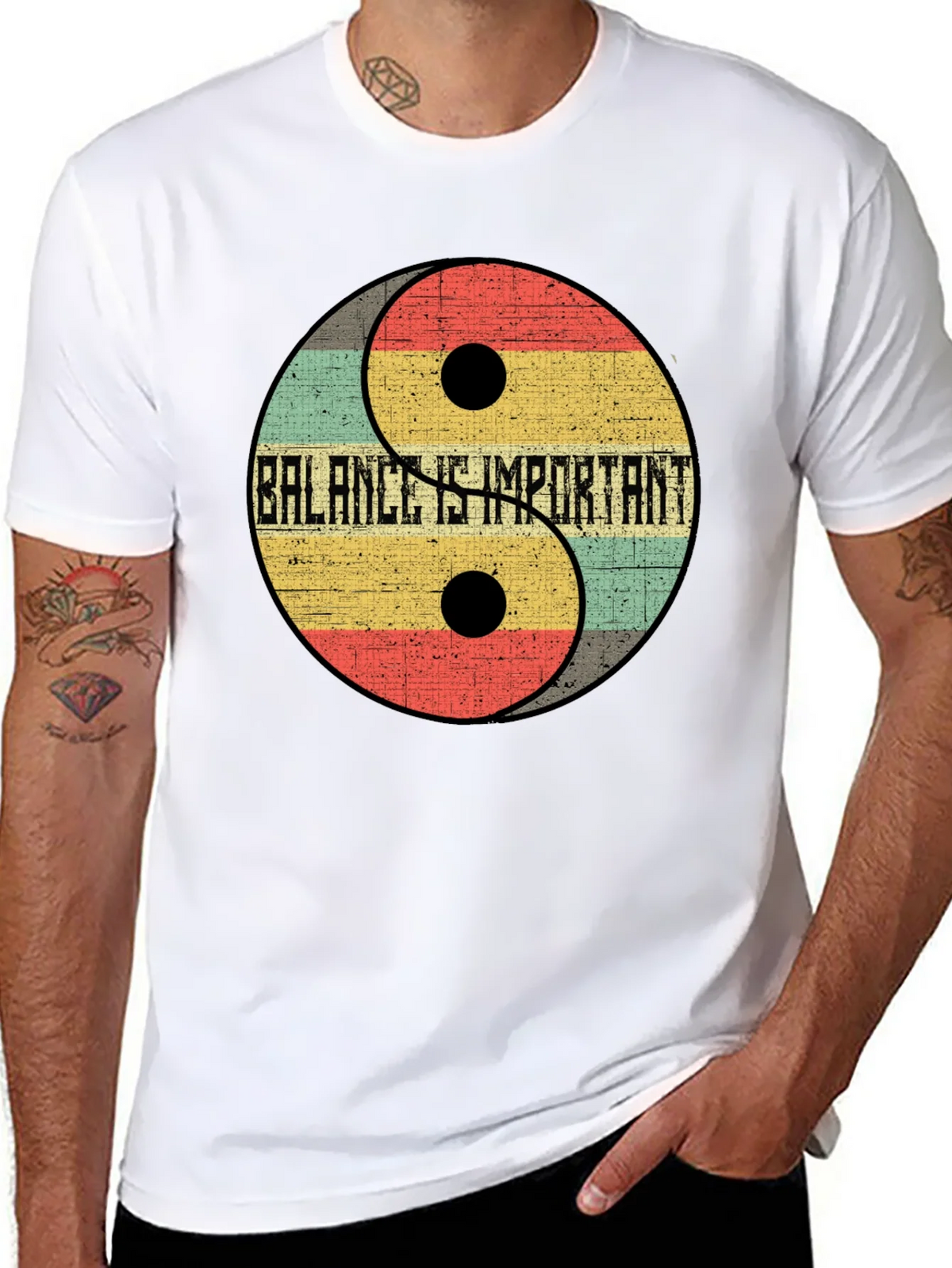 Balance is Important Yin Yang Graphic Tee product image 7