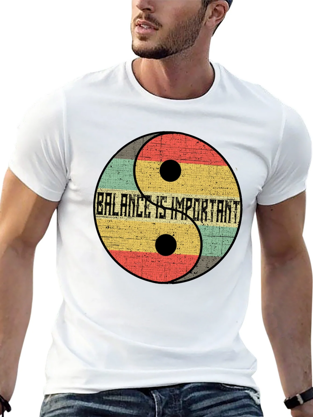 Balance is Important Yin Yang Graphic Tee product image 12