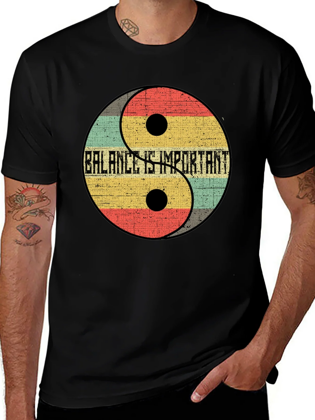 Balance is Important Yin Yang Graphic Tee product image 1