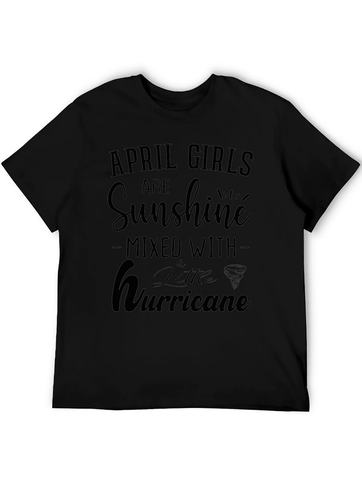 April Girls Sunshine Hurricane Black T-Shirt product image 5
