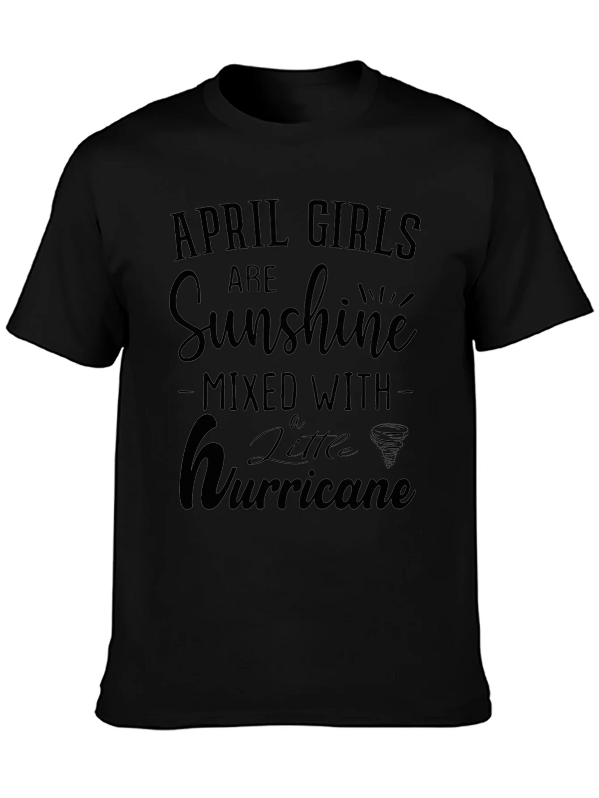 April Girls Sunshine Hurricane Black T-Shirt product image 3