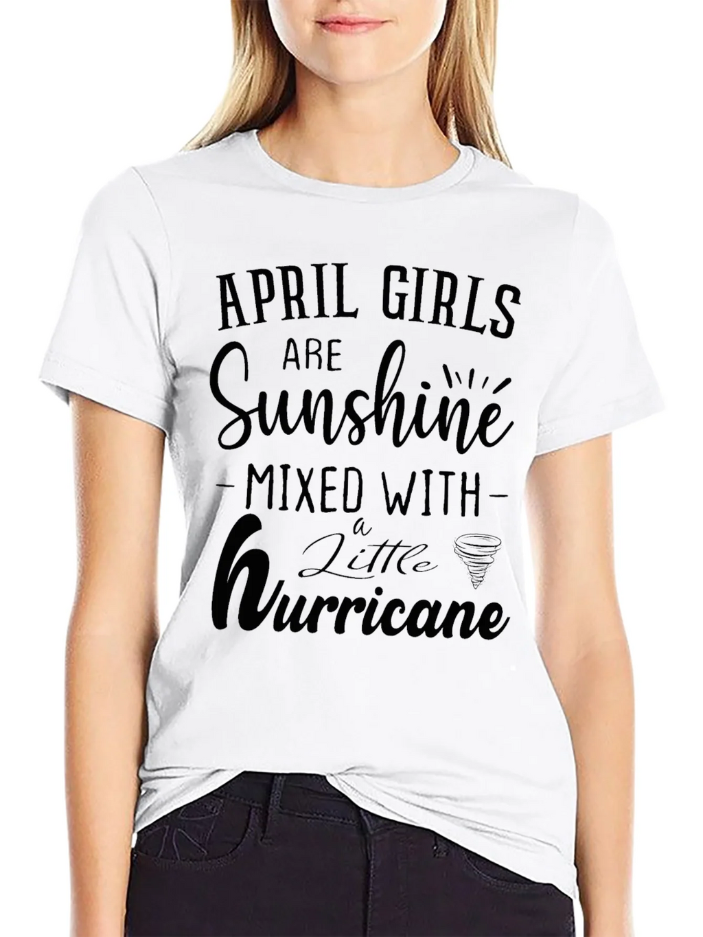 April Girls Sunshine Hurricane Black T-Shirt product image 6