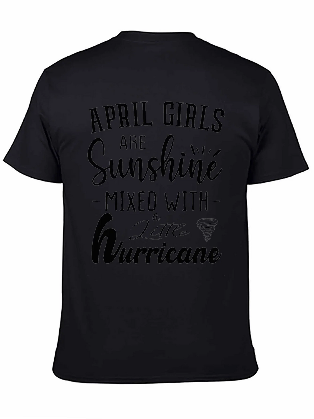 April Girls Sunshine Hurricane Black T-Shirt product image 4
