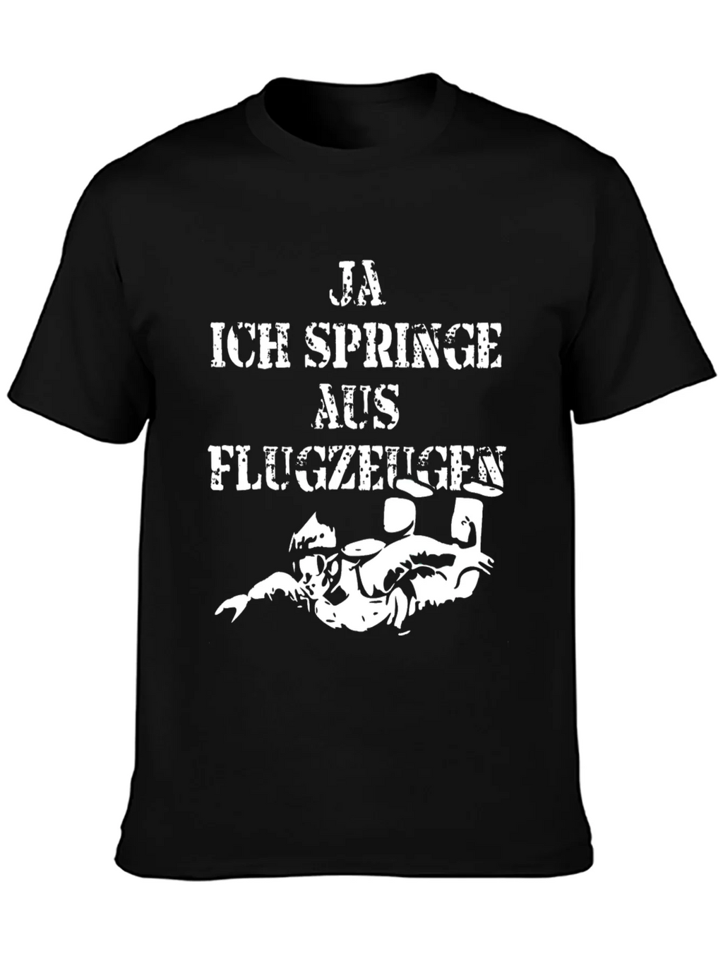 Ja Ich Springe Aus Flugzeugen Funny Skydiving T-Shirt product image 3